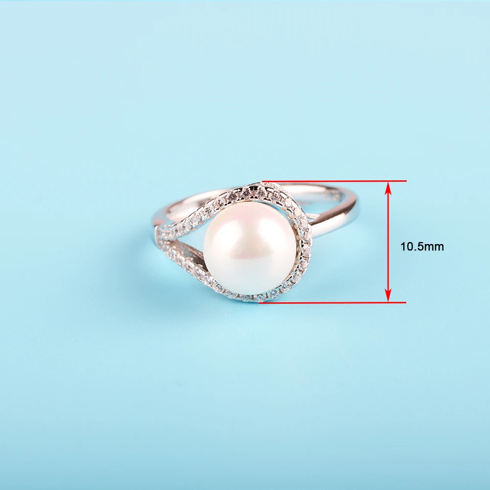 Парабола Стерлингового Серебра 925 Классический Имитация Перл Кольца