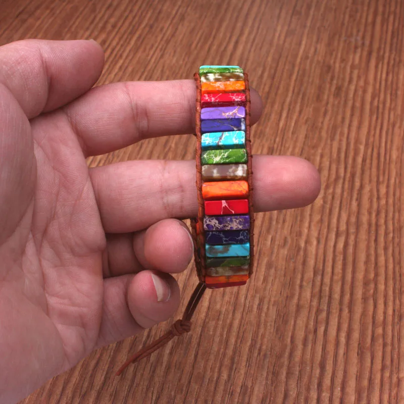 Ювелирные изделия в стиле бохо браслет из натурального камня чакра Прямая