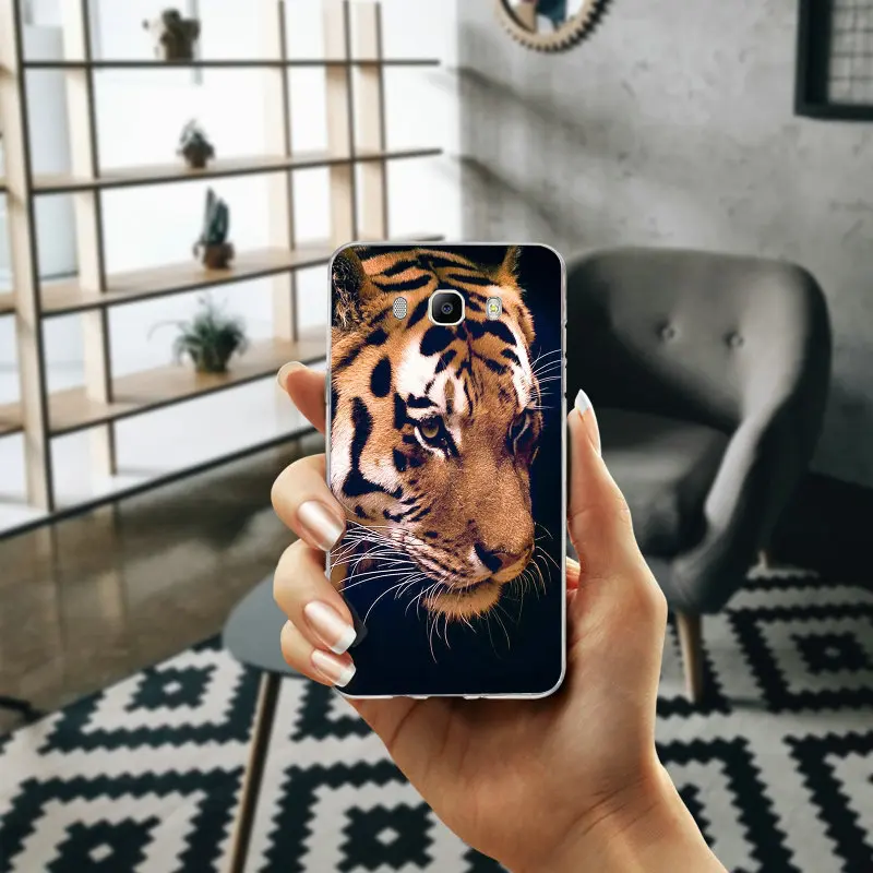Мягкий силиконовый чехол ТПУ для телефона samsung Galaxy A3 A5 A7 J1 J2 J3 J5 J7 2016 2017 Shell Тигры