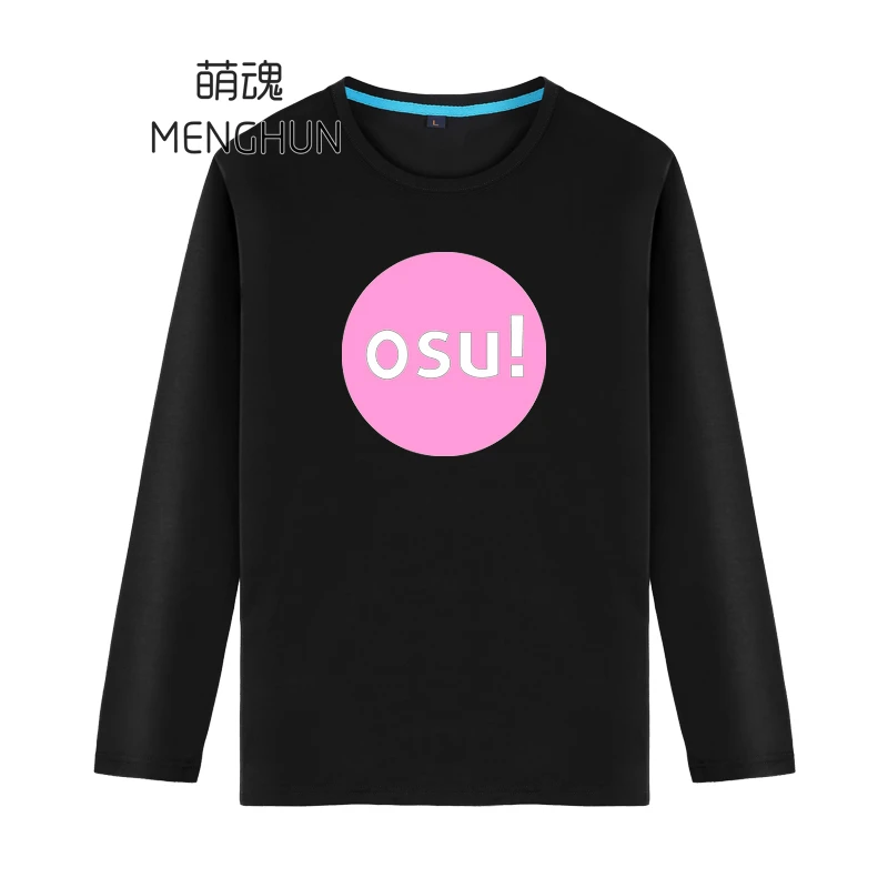 Музыкальная игра Osu! Футболки с длинными рукавами для фанатов игр Osu Хлопковая