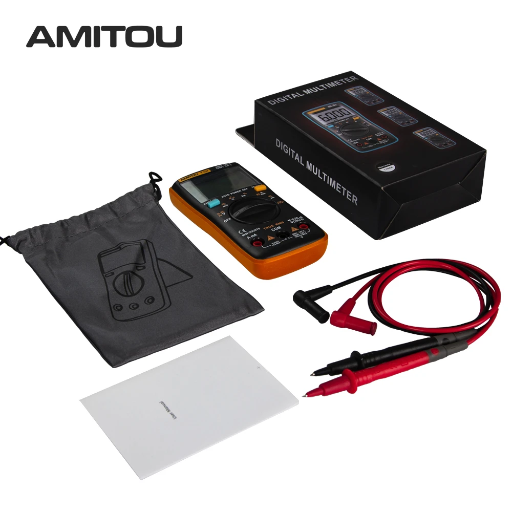 AMITOU T107 мультиметры цифровые вольтметр автомобильный тестер конденсаторов