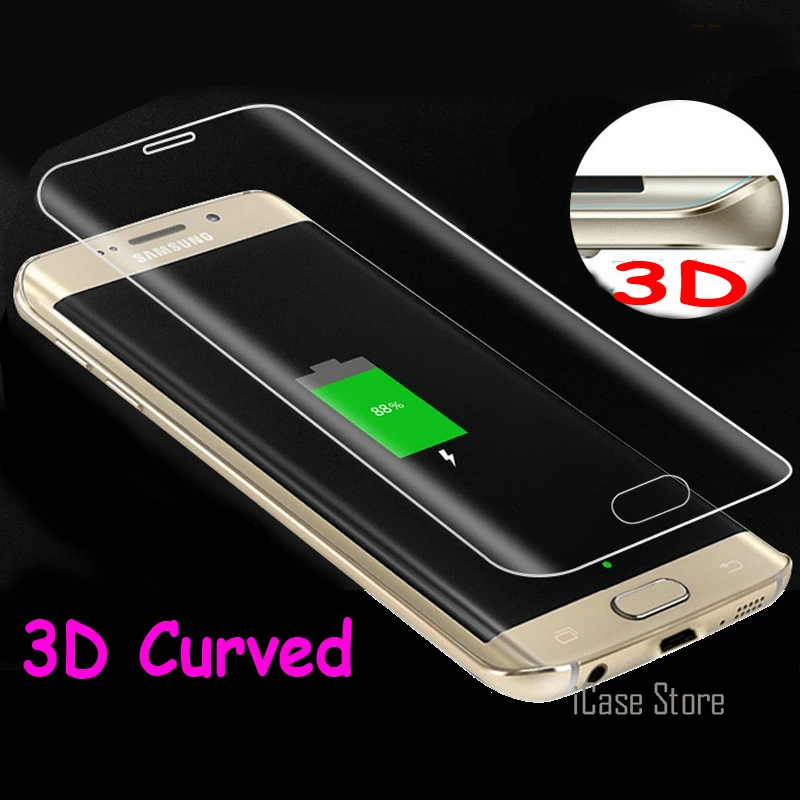 Для S7 edge стекло полное покрытие 3D изогнутое Закаленное пленка для samsung Galaxy Edge S6 Plus защитная пленка|film for