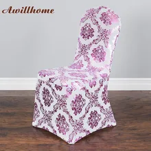 Awillhome фуксия металлик Дамаска фотообои для свадебного украшения