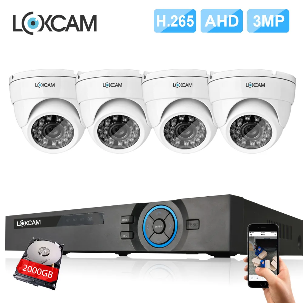 H.265 4CH AHD 4MP комплект DVR 4ch CCTV Системы HD 3MP IP66 в/на открытом воздухе безопасности