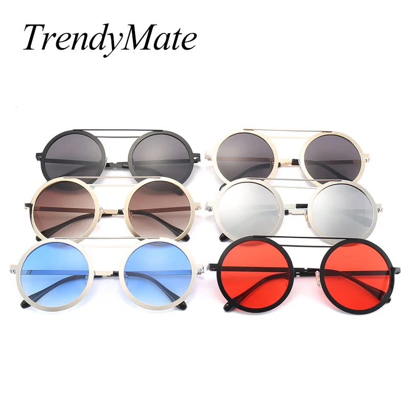 Круглые металлические солнцезащитные очки TrendyMate 2018 модные мужские и женские в
