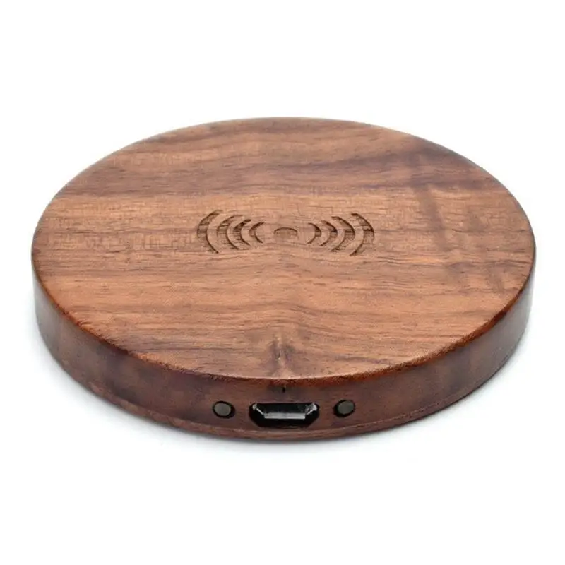 Горячая продажа Беспроводная зарядка деревянная пластина Qi Беспроводное