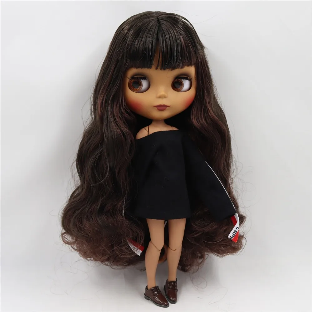 Ледяная фабрика blyth кукла 1/6 bjd черный микс каштановые волосы соединение тела 30 см кукла на заказ DIY BL950/0222