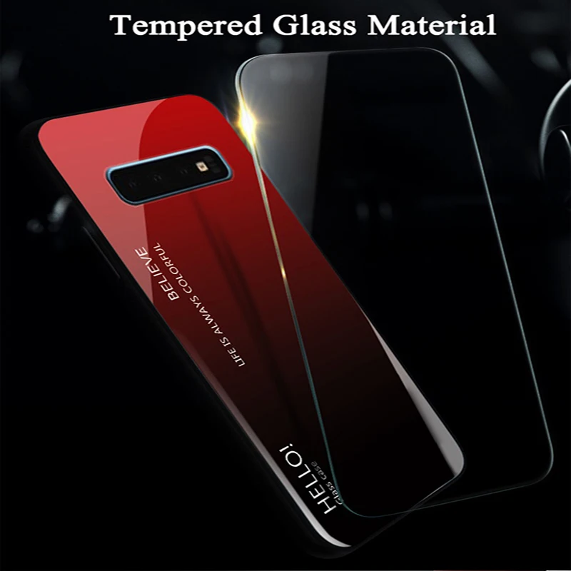 Градиентный чехол из закаленного стекла для OPPO R 17 11 9 Plus F 7 5 3 Find A83 Shell Aurora Colorful glass