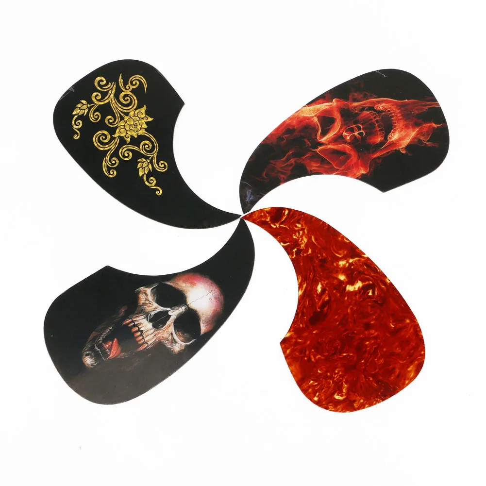 Родина Китай Стиль Золотой Череп и Лотос узор Акустическая гитара pick guard pick Guard стикер гитарные части