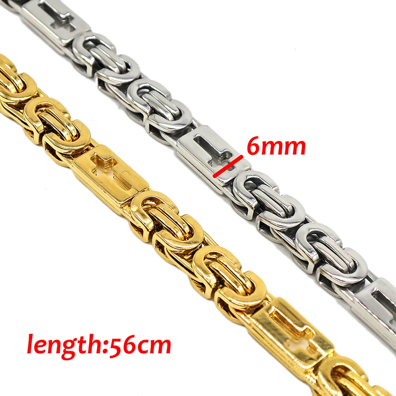 Мужское ожерелье цепочка из нержавеющей стали с кубинским звеньем AMUMIU черное