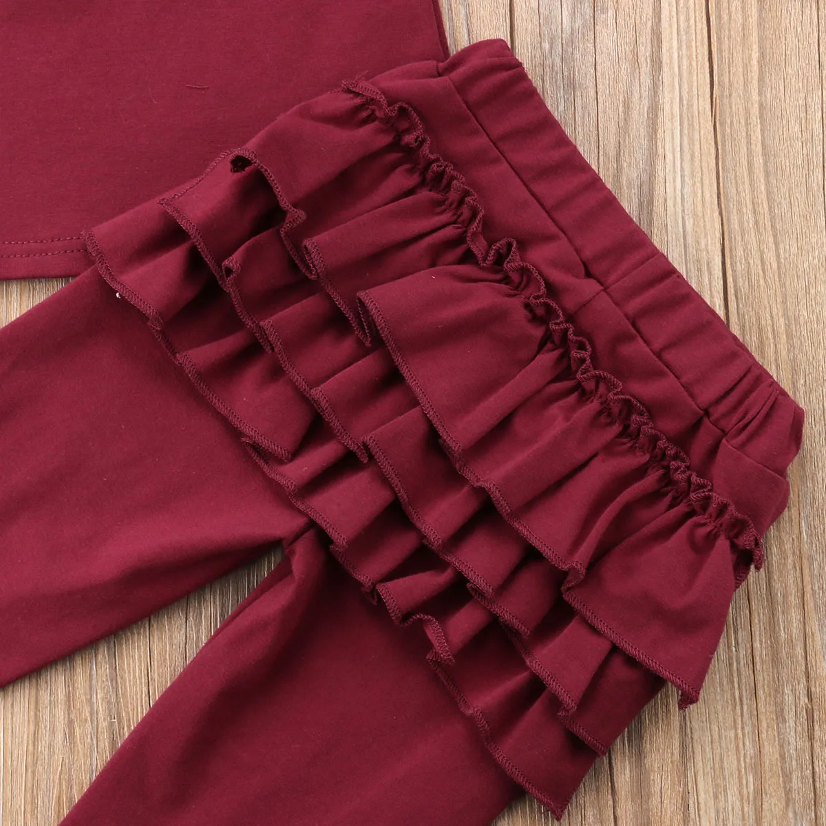 2 шт. детский спортивный костюм с длинными рукавами и оборками | Детская одежда