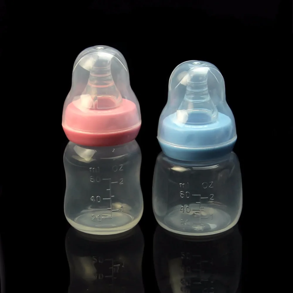 New 60ml 2OZ Silicone Baby Infant Newborn Feeding Nursing Nipple Bottle Bottles