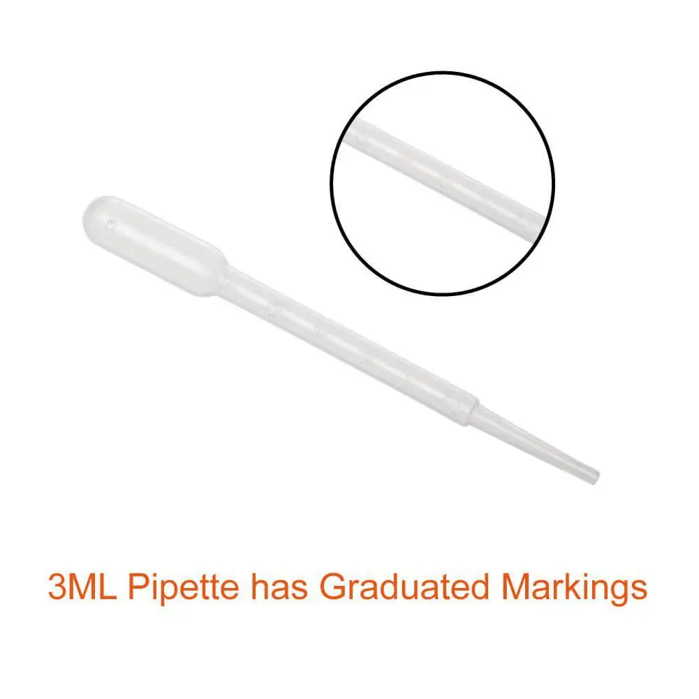 100 Pcs 3 ML And 200 0.2 Plastic Pipettes Dropper for Essential Oils | Канцтовары для офиса и дома