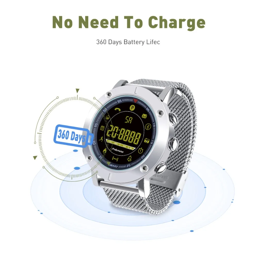 Diggro DI04 Pro EX19 Smart Watch Outdoor Sport IP68 Waterproof Pedometer Message Reminder Long Standby Time for Android IOS