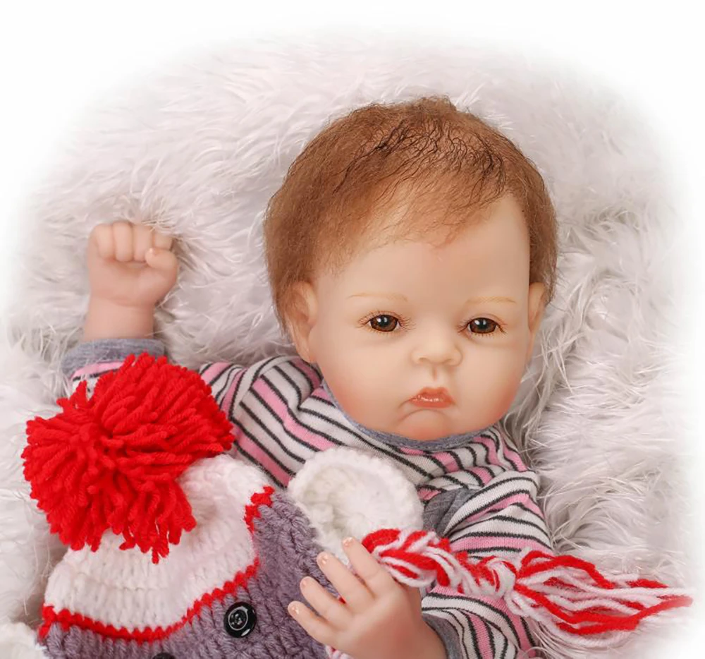 52 см Новая настоящая силиконовая кукла новорождённого ребенка игрушка куклы для