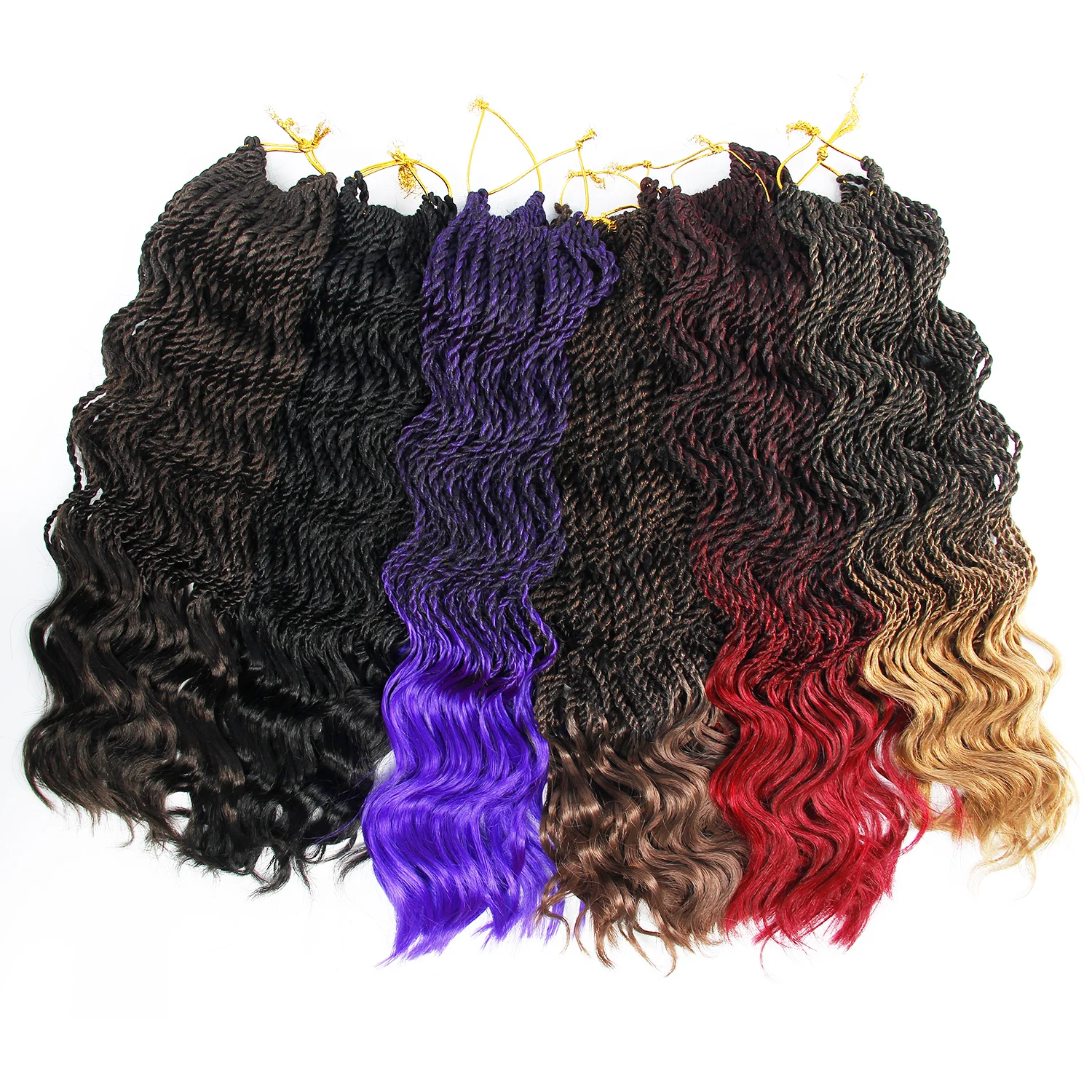 Faux Locs вьющиеся Сенегальские волосы 14 дюймов 35 прядей в упаковке синтетические