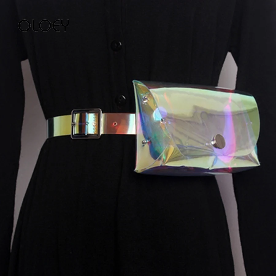 Прозрачная поясная сумка из ПВХ для женщин модная Водонепроницаемая 2019 с