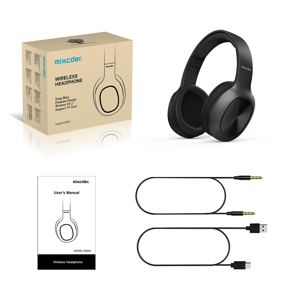 Mixcder hd901 беспроводная гарнитура плавающие Bluetooth наушники с микрофоном TF карта