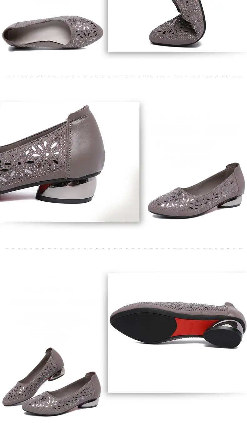 GKTINOO/; женская обувь на низком каблуке со стразами; женская обувь из мягкой натуральной кожи; женская обувь без застежки; женская обувь на квадратном каблуке