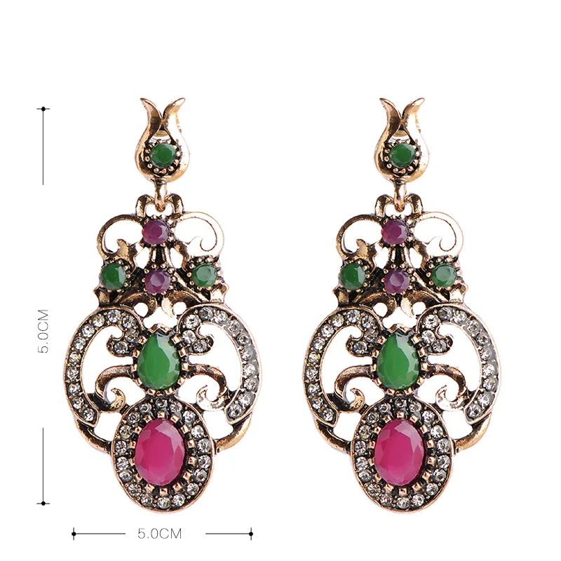 Винтажные акриловые серьги капли бижутерия в виде цветка Турецкая Мода Женские