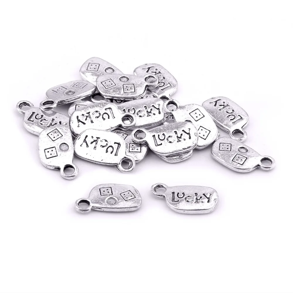 Vinswet 20 шт 16*8 мм античный сплав серебро Lucky Box Шарм Подвески для браслетов ювелирных