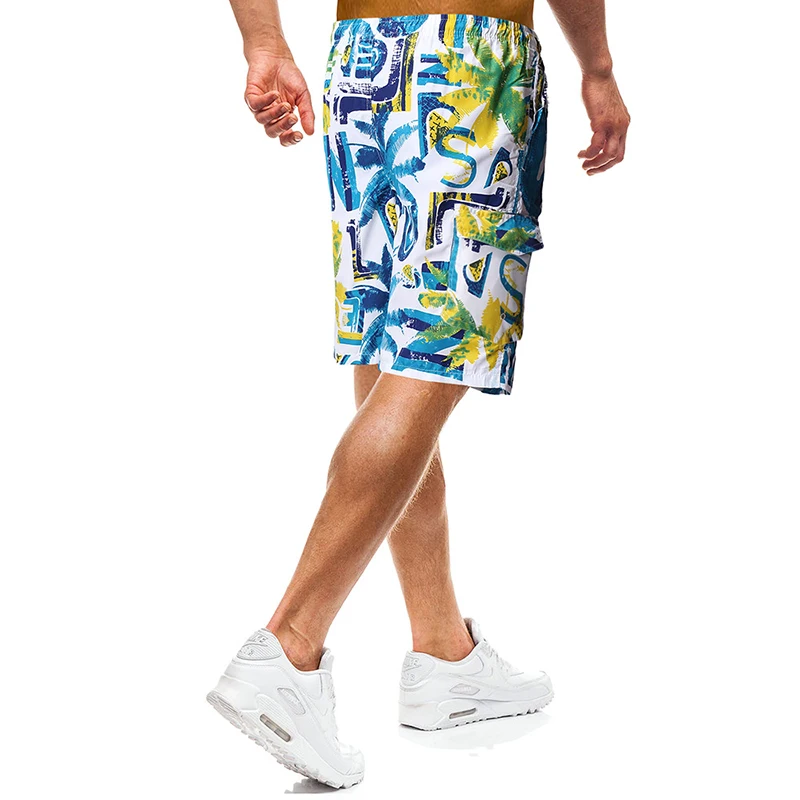 Новая летняя пляжная одежда с принтом мужские пляжные шорты быстросохнущие для