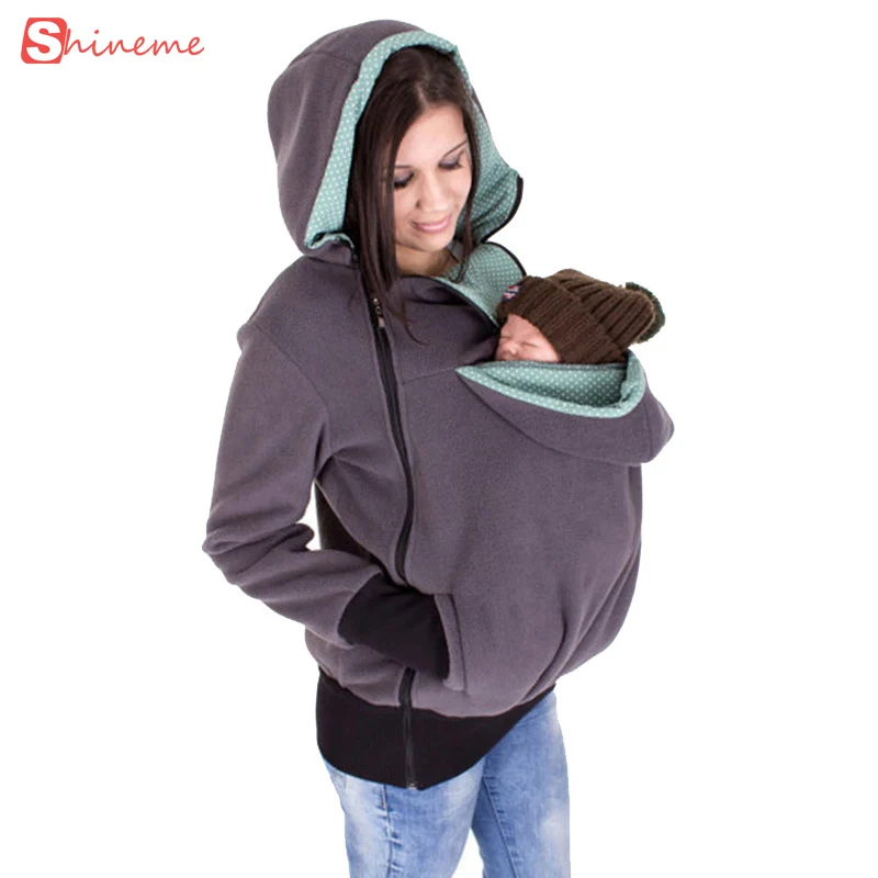 

pregnancy clothes wool baby wearing Maternity coat women hoodie baby carrier kangaroo outerwear Coat for Pregnant Women