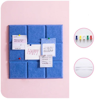 3pcs blue 3 шт., яркие цвета, войлочная доска с буквами, доска для сообщений, Декор для дома, офиса, фото, демонстрационная доска, настенное украшение, визитная карточка, дисплей - Цвет: 3pcs blue