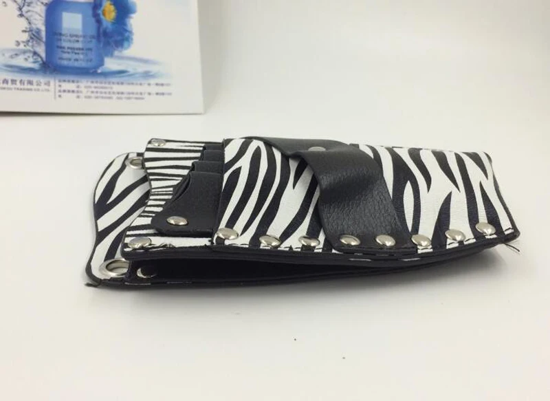 Сумка держатель для парикмахерской из искусственной кожи с заклепками и ремнем