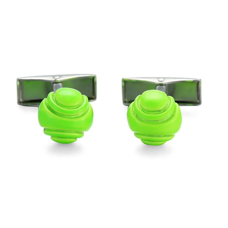 

WN New high-end brand of green ball Cufflinks fashion style design men's French shirt Cufflinks free shipping