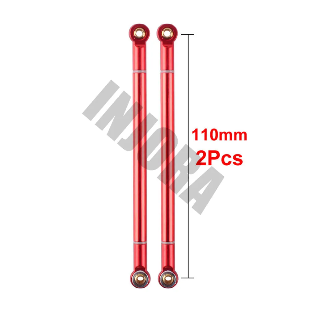 110MM Red 2 шт. RC автомобиль 70 80 90 100 110 120 130 мм красный/черный алюминиевый сплав стержень для 1/10 RC Гусеничный осевой SCX10 D90 Запчасти для обновления - Цвет: 110MM Red