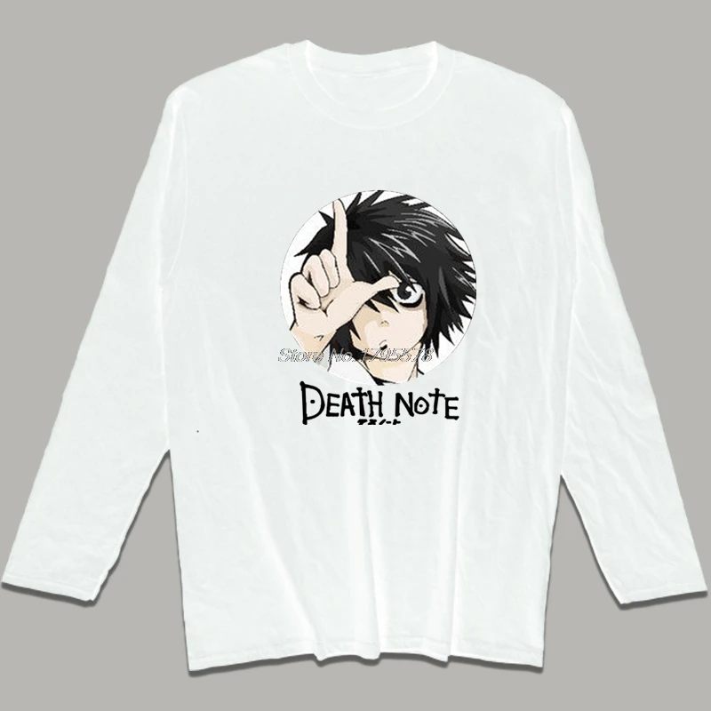 Мода Death Note L борьба аниме футболка &quotМанга&quot забавная Повседневная брендовые