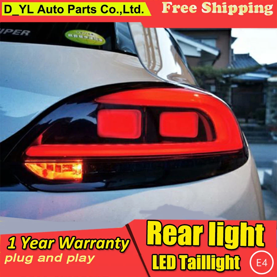 

DY_L Car Styling For for VW Scirocco LED 2014 2015 2016 2017 2018 Tail Lamp rear trunk lamp cover drl+signal+brake+reverse