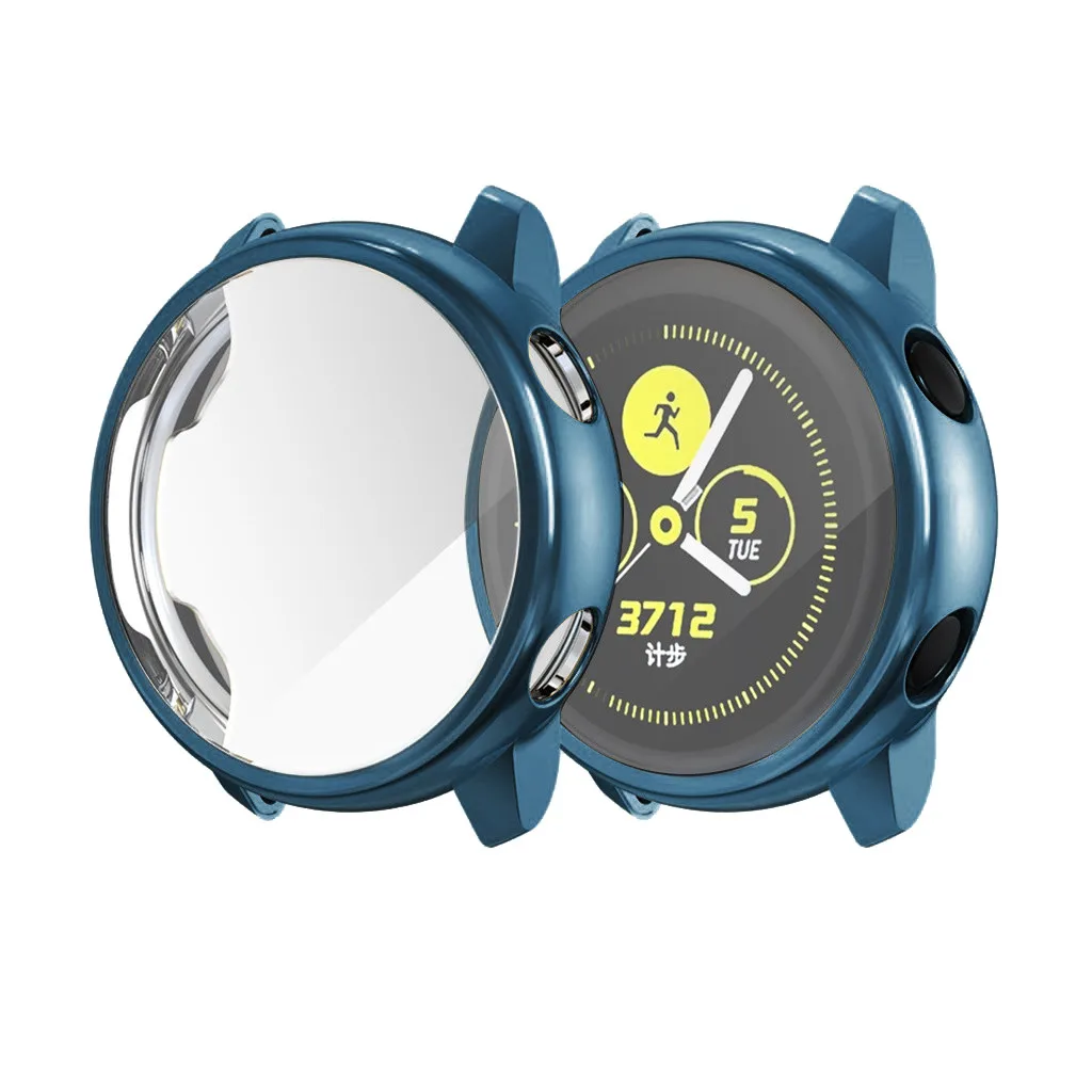 Модные спортивные Прочные часы, чехлы для samsung Active Watch, 3 шт., гальванический прозрачный чехол из ТПУ с пленкой, легко снимается