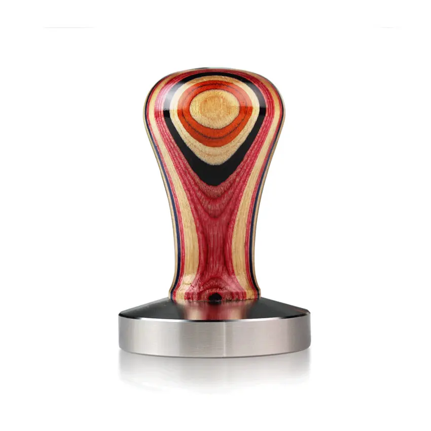 Color wood 51 мм/54 мм 57/57,5/58 мм Сталь базы Chacate Цвет деревянной ручкой вскрытия Кофе порошок молоток по индивидуальному заказу Кофе аксессуары для эспрессо - Цвет: Color wood