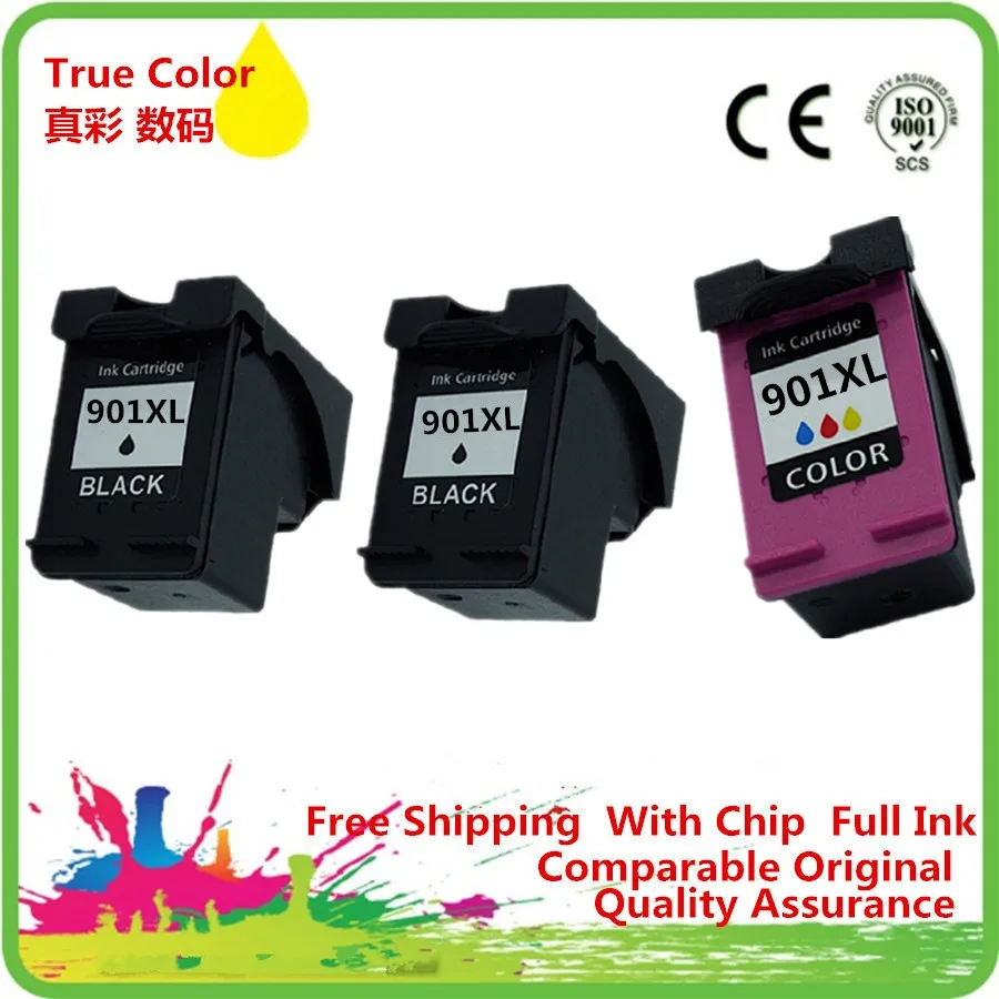 Восстановленные картриджи для чернил 901 XL HP901 HP901XL 901XL OfficeJet J4540 J4550 J4580 J4585 J4660 J4640