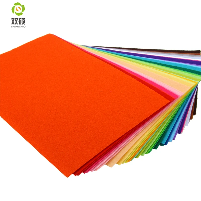 

Shuanshuo Felt Fabric Cloth DIY Handmade Sewing Home Decoration Material Thickness 1mm Mix 40 Colors 20x30cm 7.8x11.8inch N-10F