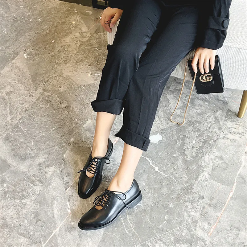 Женские туфли-лодочки с круглым носком FEDONAS белые туфли из натуральной кожи на