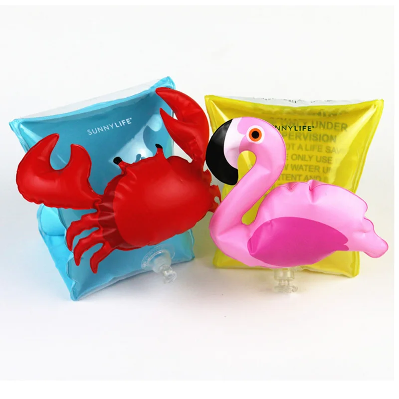 1 пара ПВХ бассейн плавательный рычаг кольцо Краб Фламинго надувная рука Floatation