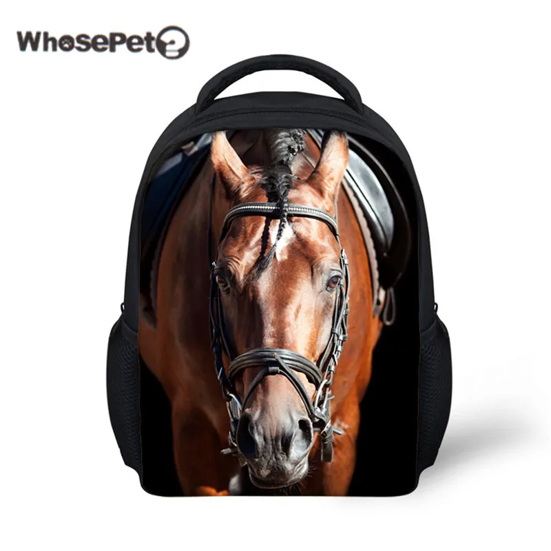 WHOSEPET Horse Cool Rucksack Shoulder Bag Mini Schoolbag Toddle Kids Bags Bookbag Back Pack for Children Boys Mochila Infantil | Багаж и