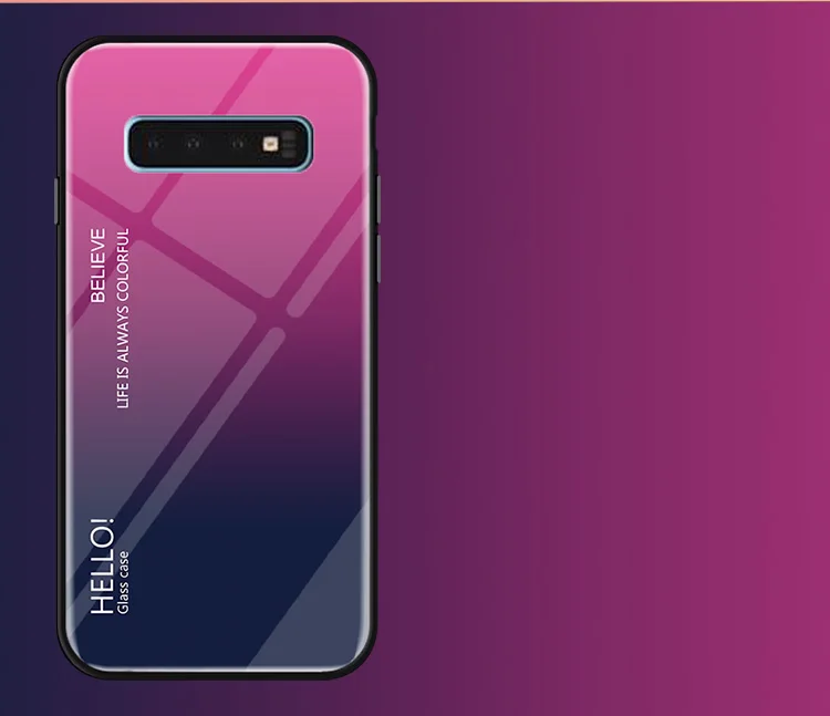 Чехол для samsung Galaxy S10 задняя крышка lite чехол Премиум закаленное Стекло яркий