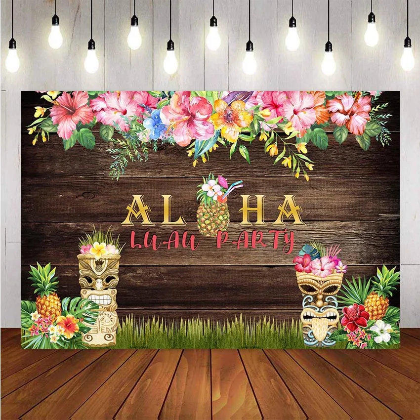 Mehofond Луо фон для фотосъемки с изображением Tiki Aloha вечерние тропический Настенный