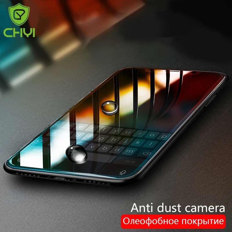 CHYI прозрачное стекло для iphone 11 Pro X XR XS max защита экрана олеофобное покрытие 9H закаленное стекло для iphone 8 7 6 6s plus