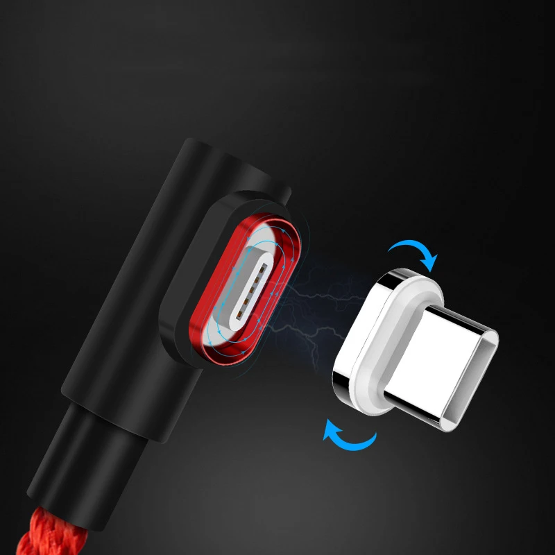 5А супер быстрая зарядка Магнитный USB кабель type C Micro usb кабель для зарядки данных быстрое зарядное устройство поддержка передачи данных 90 градусов