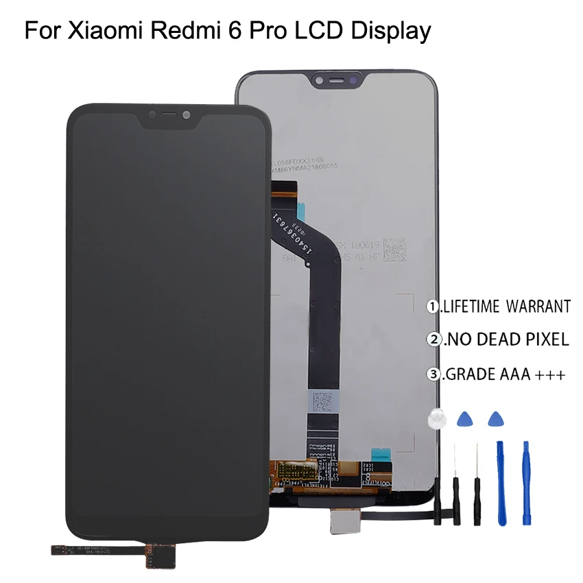 Оригинальный Для Xiaomi Redmi 6 Pro ЖК дисплей сенсорный экран дигитайзер для Mi A2 Lite