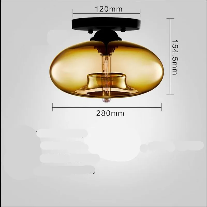 Винтажный креативный потолочный светильник из хрустального стекла ручной