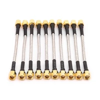 10pcsset sma male to sma male rg402 pigtail cable 10cm semi rigid connector coaxial cables