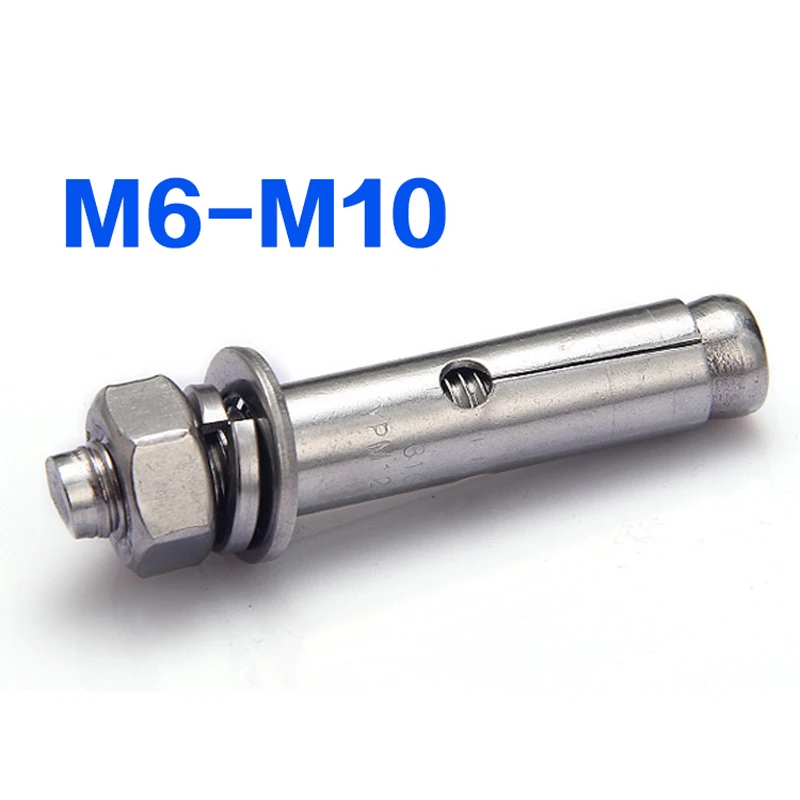 

304 Stainless Steel Expansion Screws Nail / Pipe External Expansion Bolt M6 M8 M10 Detonating Screw 10pcs