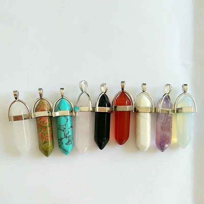 Reiki исцеляющий камень кулон пуля Духи Кристалл ожерелья подвески модное bijoux