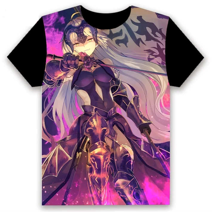 19 Футболка аниме-игра Fate Grand Order saber Jeanne d'Arc(Alter) косплей короткий рукав для женщин и мужчин черная футболка повседневные летние топы - Цвет: 19